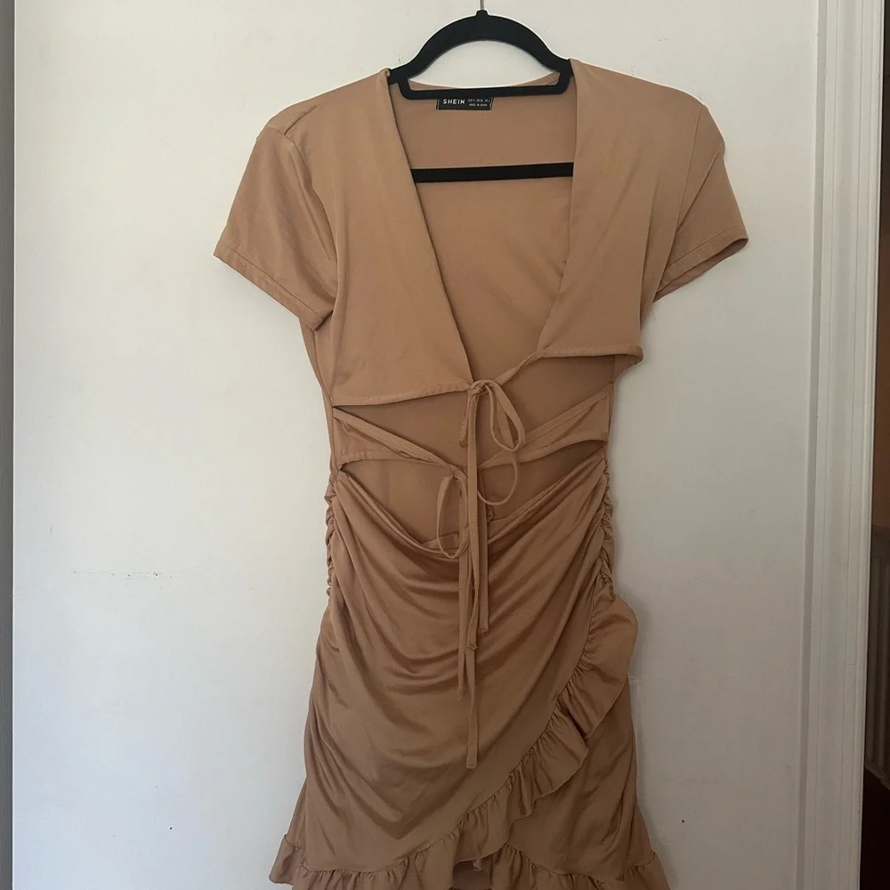CLEARANCE ❤️SHEIN Tan Mini Dress - Picture 3 of 8